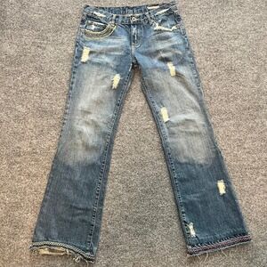 Chip & Pepper Blossom Jean Womens Size 27 Distressed Bootcut Y2K Denim USA